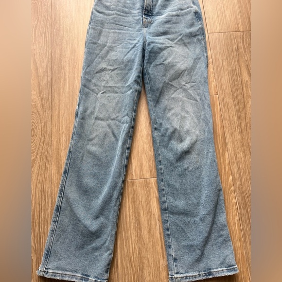 Good American Blue Straight Leg Jeans Size 2 - Picture 2 of 4